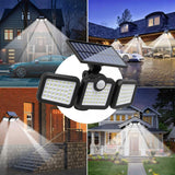 Lauko LED Saulės Prožektorius su Judesio ir Sutemų Jutikliais bei Nuotolinio Valdymo Pulteliu