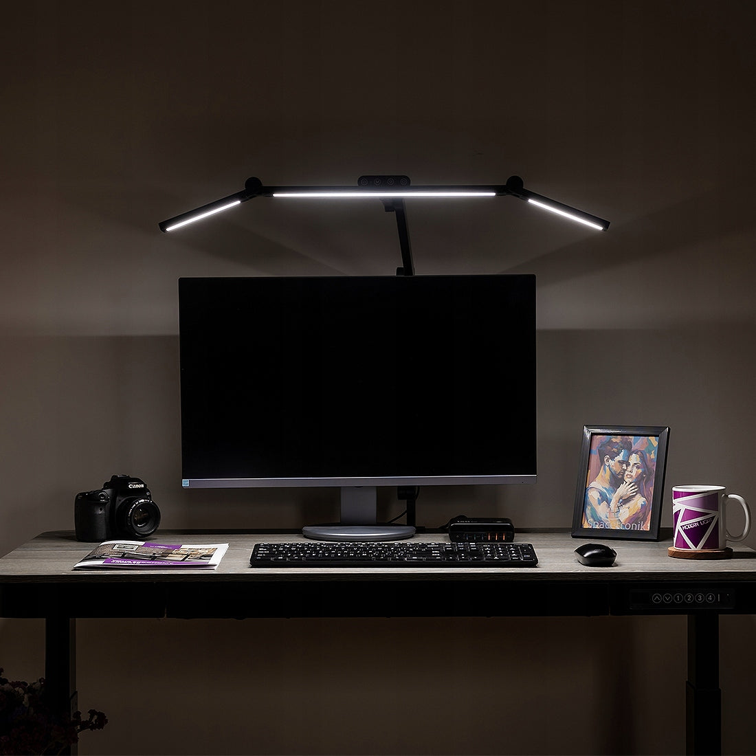 LED braižymo stalinis šviestuvas, šviesos spalvos temperatūros reguliavimas Glow D1