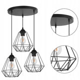 3 liepsnų industrinė lempa EDISON E27 svetainei / valgomajam papuošti