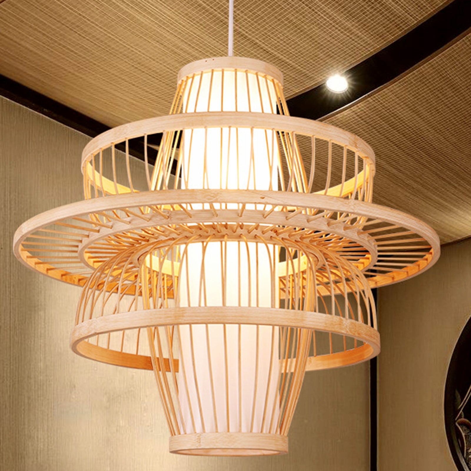 Bambukinė UV lemputė namų dekoracijai