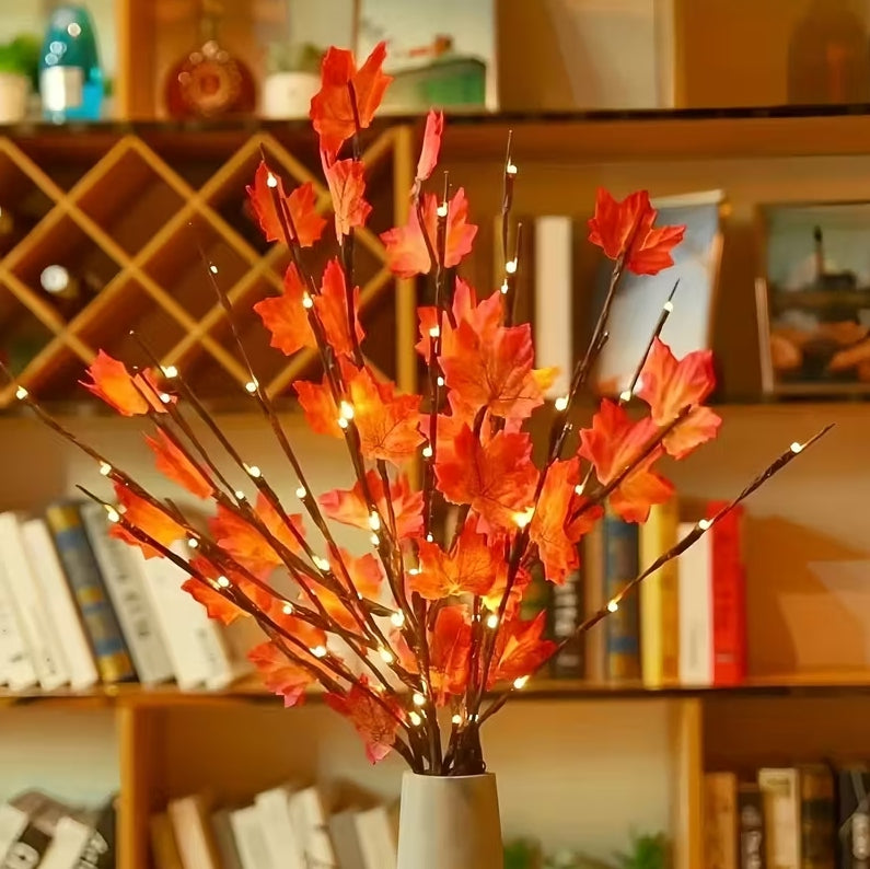 LED medžio šakų lemputės 2 vnt. dekoracija, kalėdinė, eglutė, kambarys, vaza