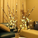 LED medžio šakų lemputės 2 vnt. dekoracija, kalėdinė, eglutė, kambarys, vaza