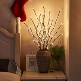 LED medžio šakų lemputės 2 vnt. dekoracija, kalėdinė, eglutė, kambarys, vaza
