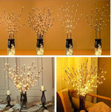 LED medžio šakų lemputės 2 vnt. dekoracija, kalėdinė, eglutė, kambarys, vaza