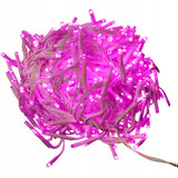 Kalėdinės lemputės 288 LED, guminio tipo, Cluster, rožinės, 2 m, KALĖDINĖ DEKORACIJA