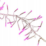 Kalėdinės lemputės 288 LED, guminio tipo, Cluster, rožinės, 2 m, KALĖDINĖ DEKORACIJA