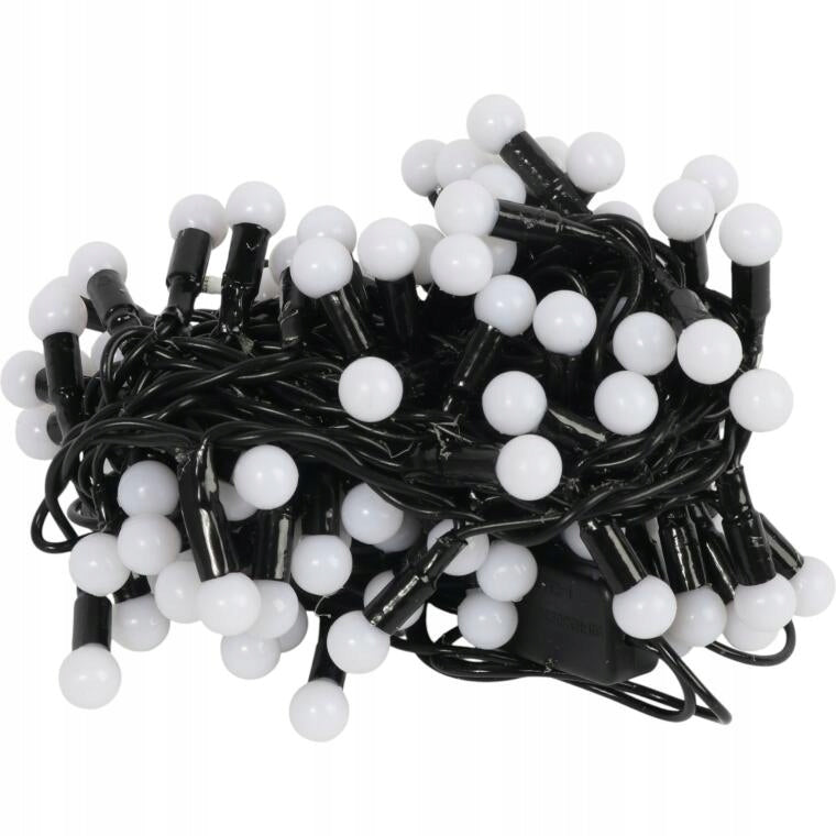 Kalėdinės lemputės ant laido 100 LED Mėlyni perliukai Šventinės