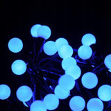 Kalėdinės lemputės ant laido 100 LED Mėlyni perliukai Šventinės