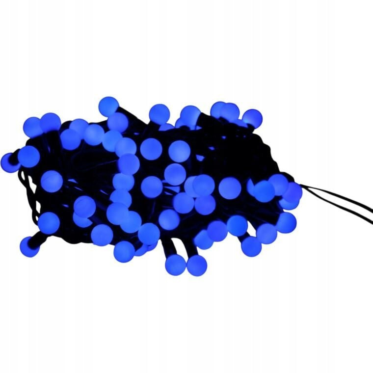 Kalėdinės lemputės ant laido 100 LED Mėlyni perliukai Šventinės