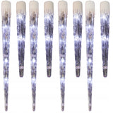 Lauko girliandos Varvantys varvekliai 24 vnt. 72 LED Stalaktitai šaltai balta