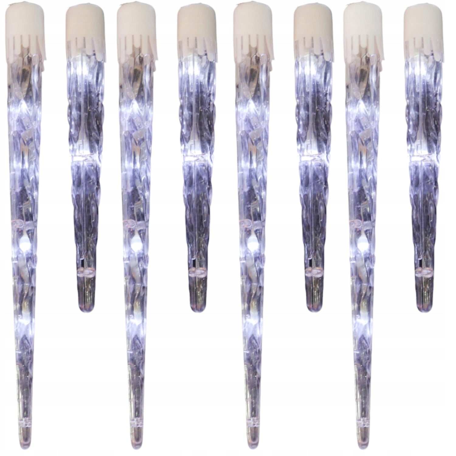 Lauko girliandos Varvantys varvekliai 24 vnt. 72 LED Stalaktitai šaltai balta