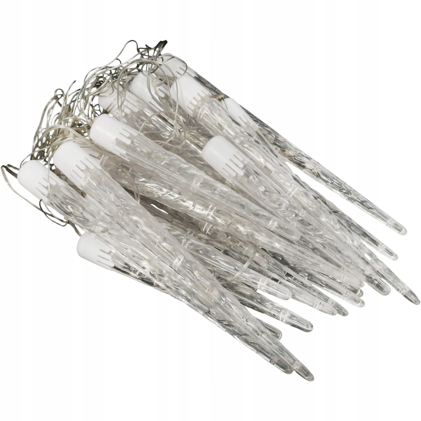 Lauko girliandos Varvantys varvekliai 24 vnt. 72 LED Stalaktitai šaltai balta