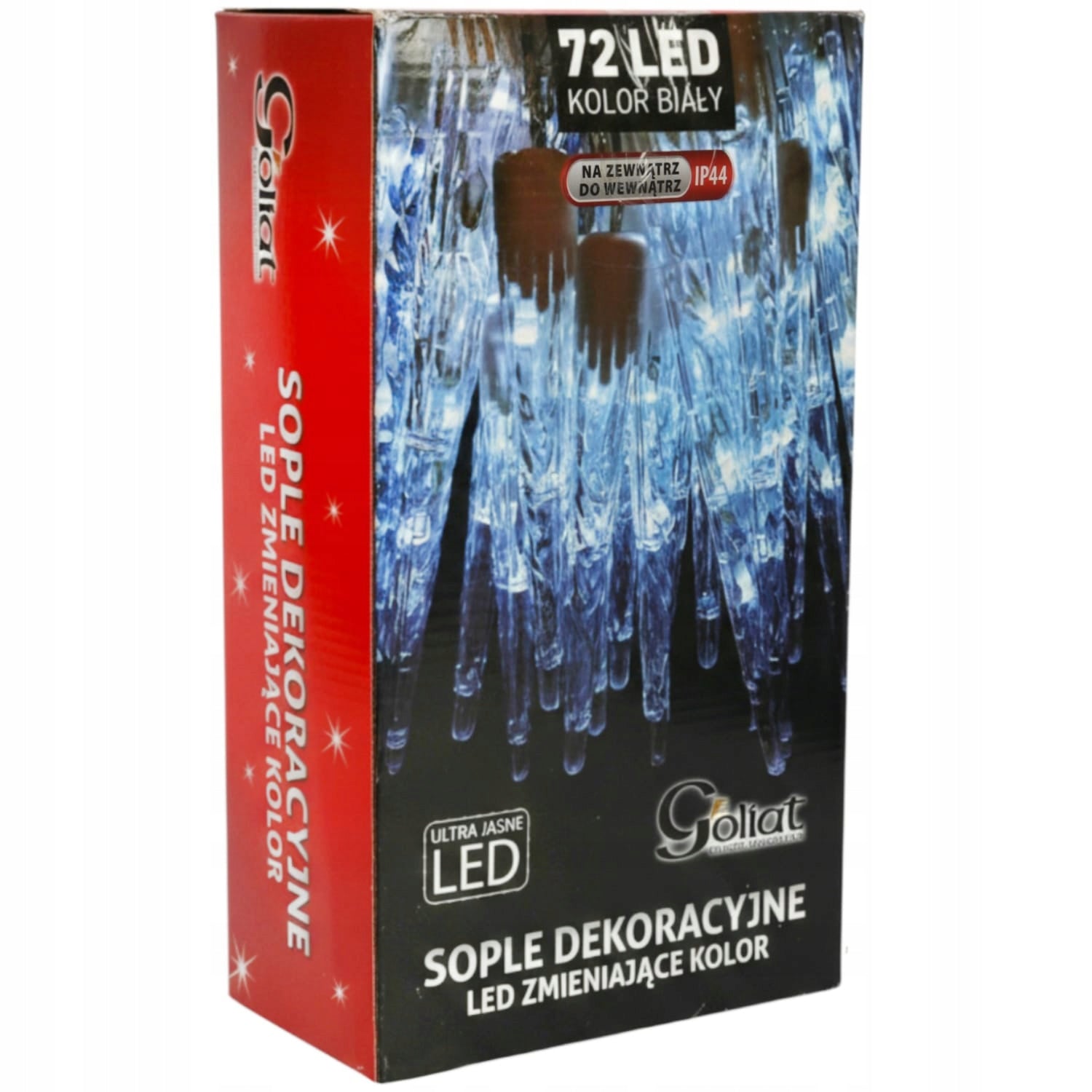 Lauko girliandos Varvantys varvekliai 24 vnt. 72 LED Stalaktitai šaltai balta