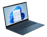 Nešiojamas kompiuteris HP 14 su 4 branduolių „Intel“ procesoriumi, 16 GB RAM / 640 GB SSD, 14 colių matinio paviršiaus ekranu, „Windows 11“, „Bluetooth 5.4“ – matinė, skirta mokymuisi