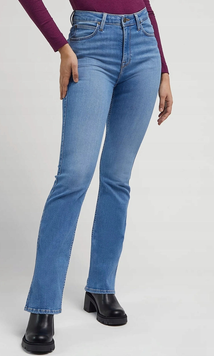Lee BREESE BOOT bootcut Wave PLATĖJANČIOS MOTERIŠKOS DŽINSIKLĖS W28 L33