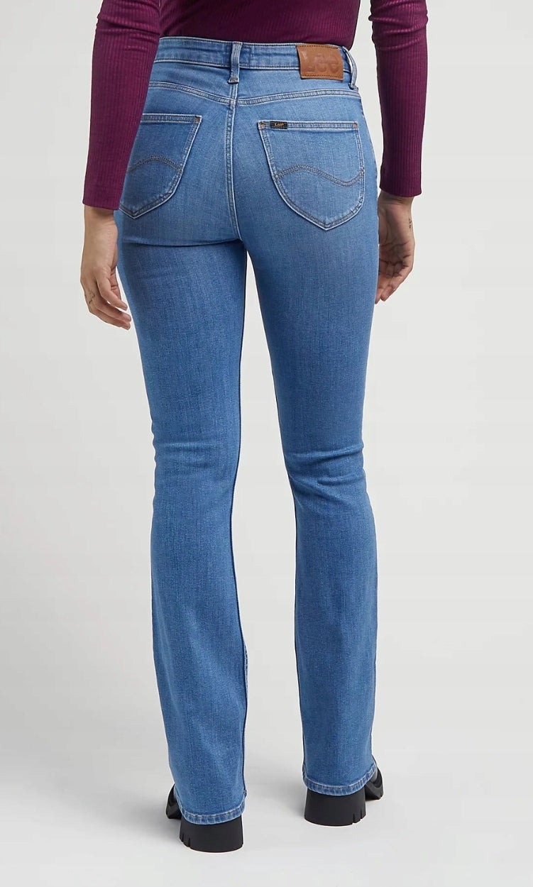 Lee BREESE BOOT bootcut Wave PLATĖJANČIOS MOTERIŠKOS DŽINSIKLĖS W28 L33