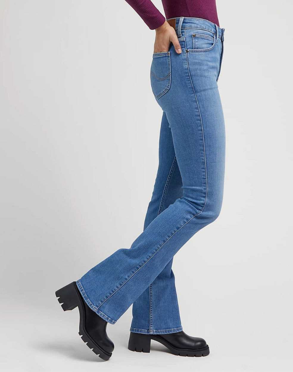 Lee BREESE BOOT bootcut Wave PLATĖJANČIOS MOTERIŠKOS DŽINSIKLĖS W28 L33