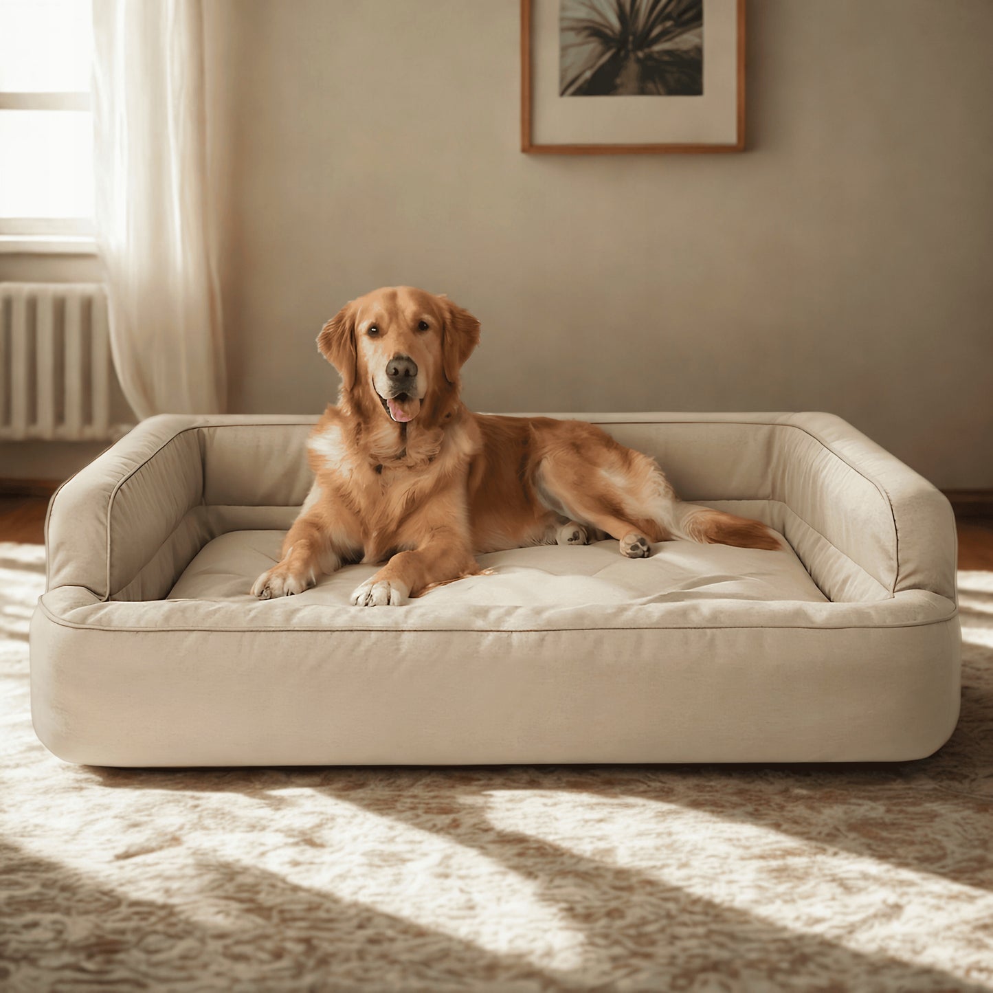 Šunų guolis - sofa, šunų lovelė - atspari vandeniui - XXL 117x79 cm