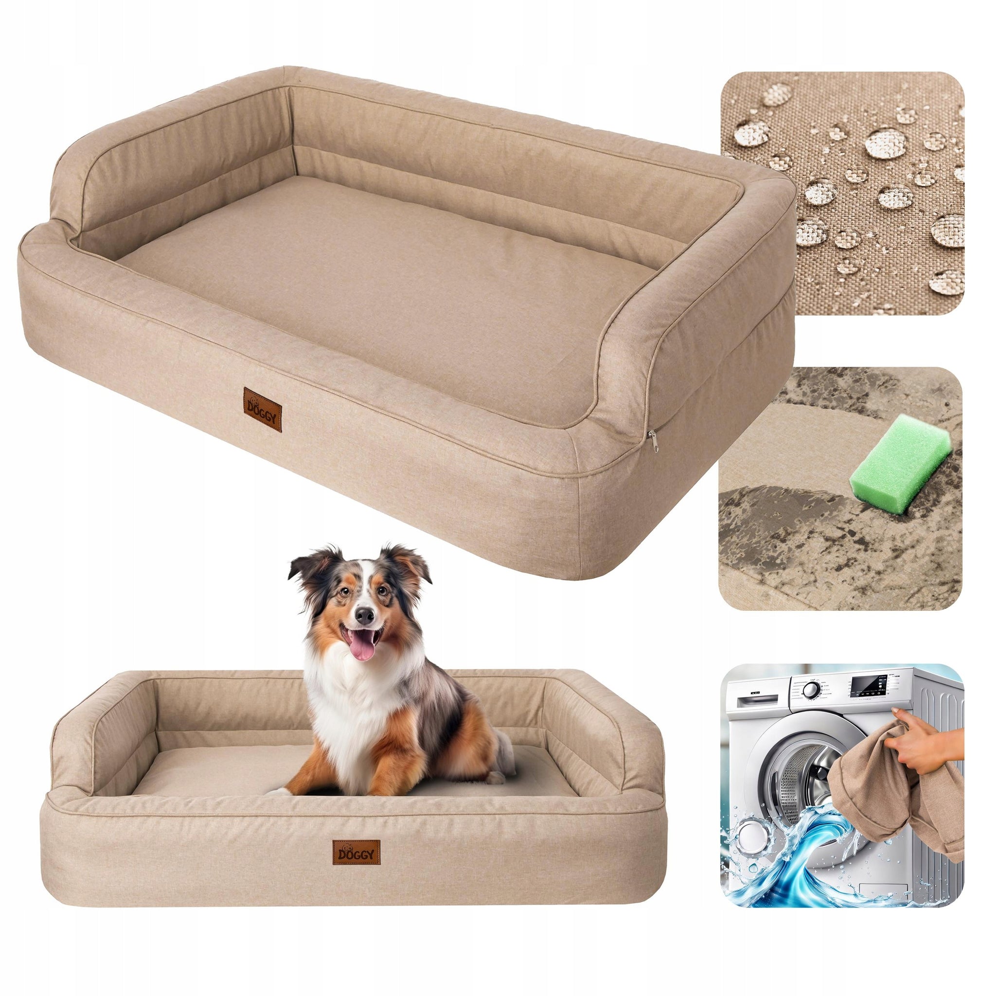 Šunų guolis - sofa, šunų lovelė - atspari vandeniui - XXL 117x79 cm