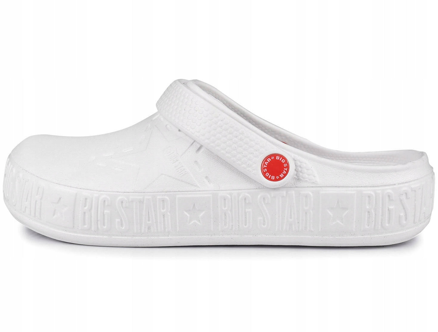 Lengvi moteriški mediniai klumpiniai šlepečiai BIG STAR sodo, paplūdimio, medicininiai balti 36