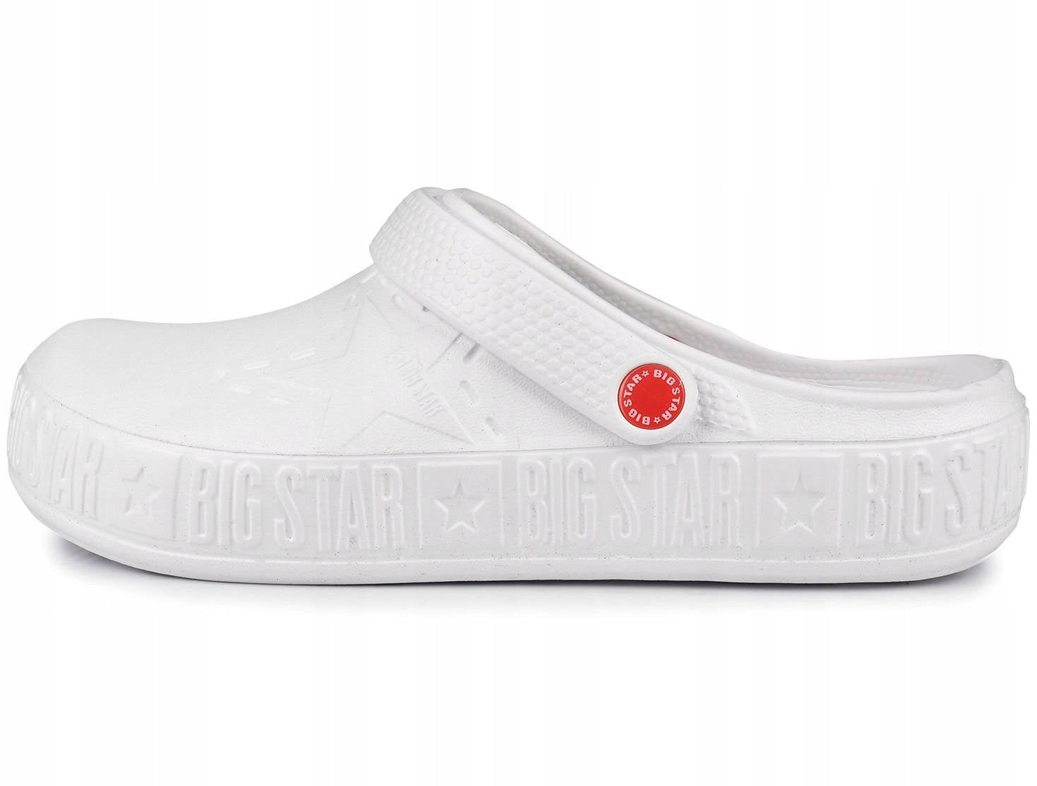 Lengvi moteriški mediniai klumpiniai šlepečiai BIG STAR sodo, paplūdimio, medicininiai balti 36