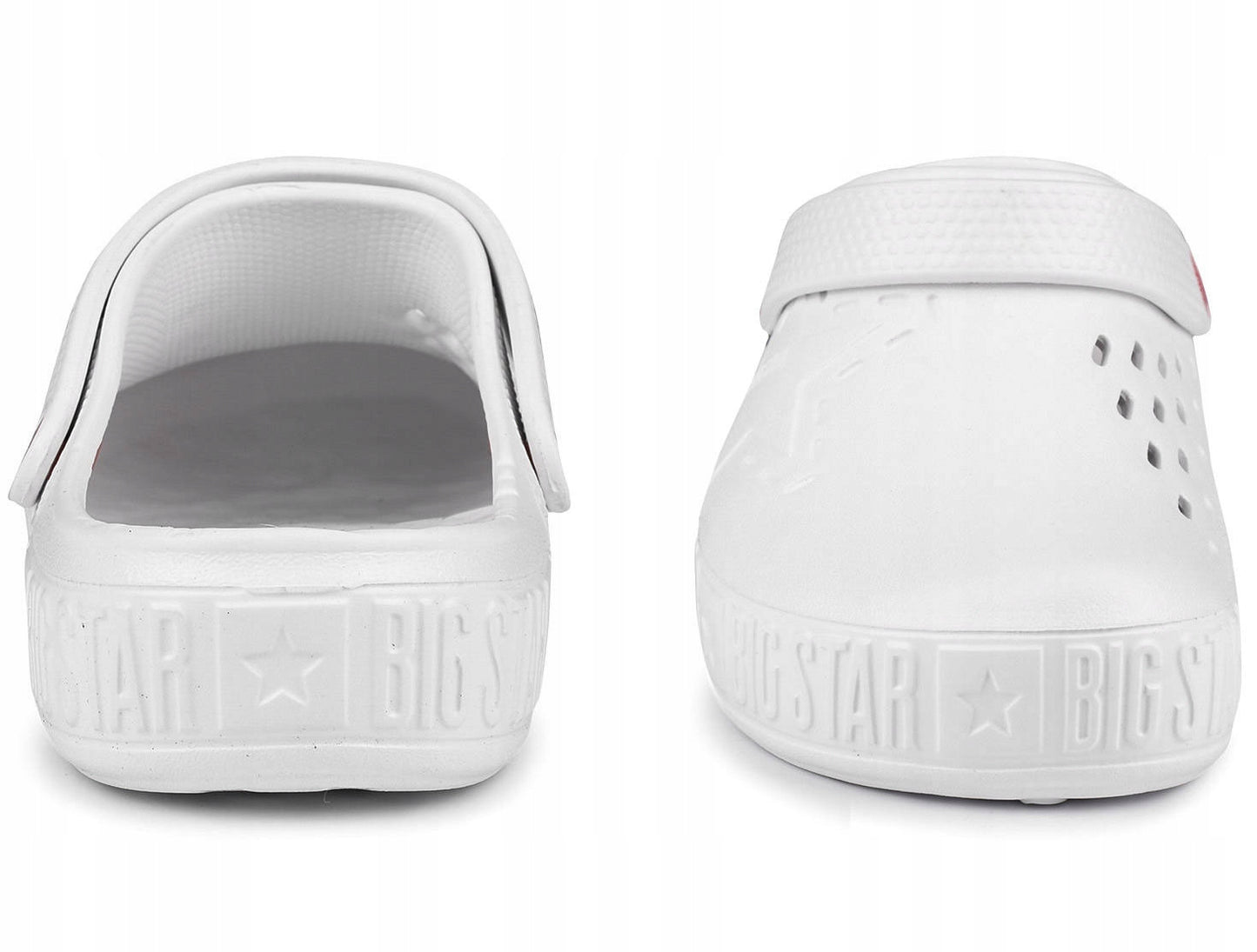 Lengvi moteriški mediniai klumpiniai šlepečiai BIG STAR sodo, paplūdimio, medicininiai balti 36