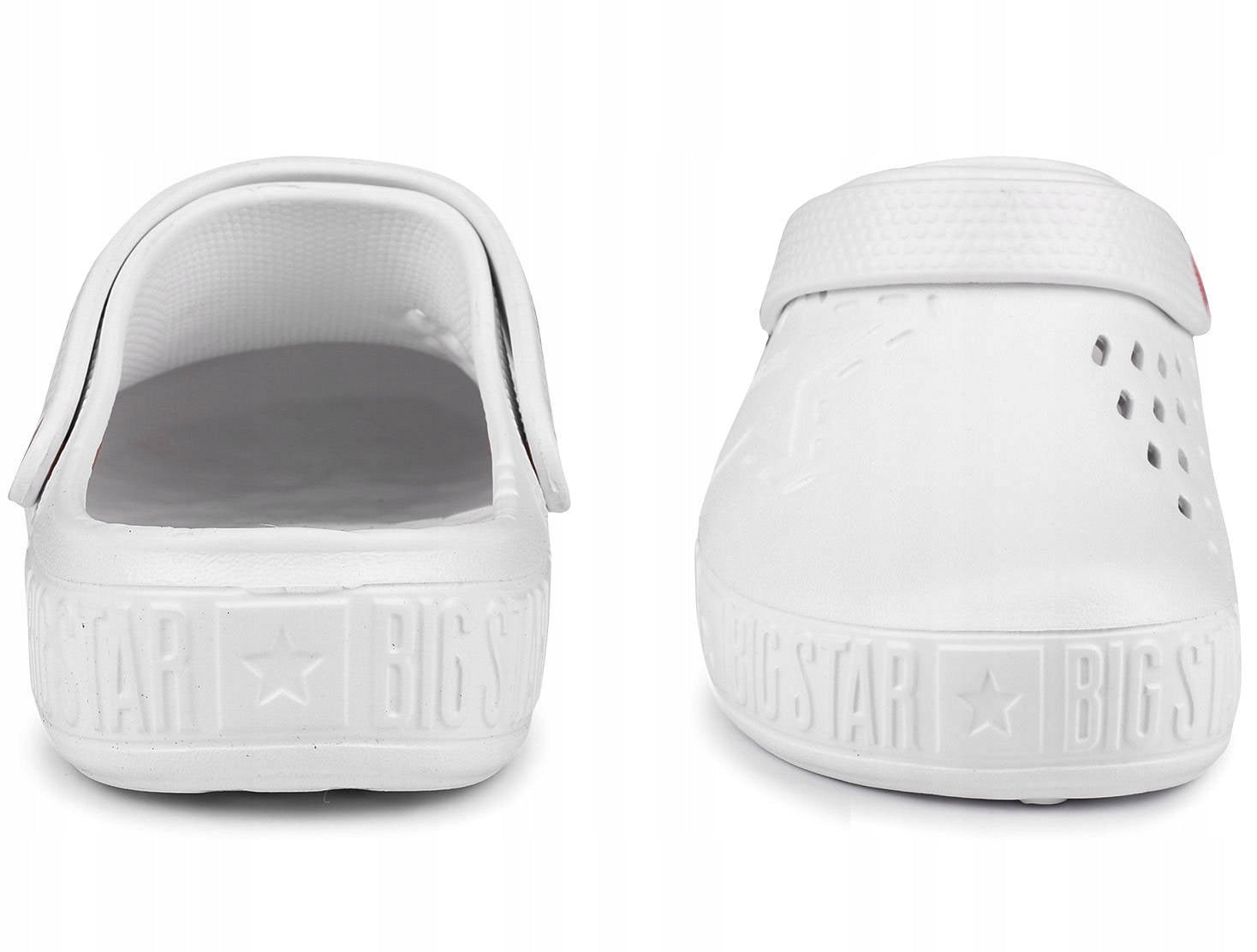 Lengvi moteriški mediniai klumpiniai šlepečiai BIG STAR sodo, paplūdimio, medicininiai balti 36