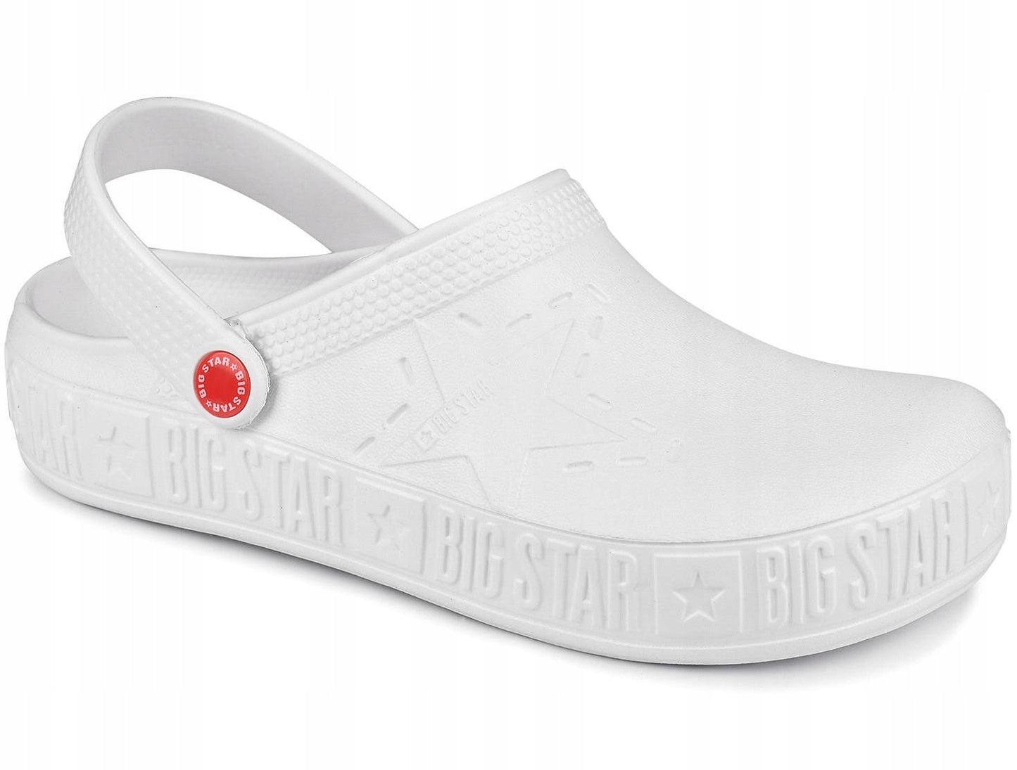 Lengvi moteriški mediniai klumpiniai šlepečiai BIG STAR sodo, paplūdimio, medicininiai balti 36