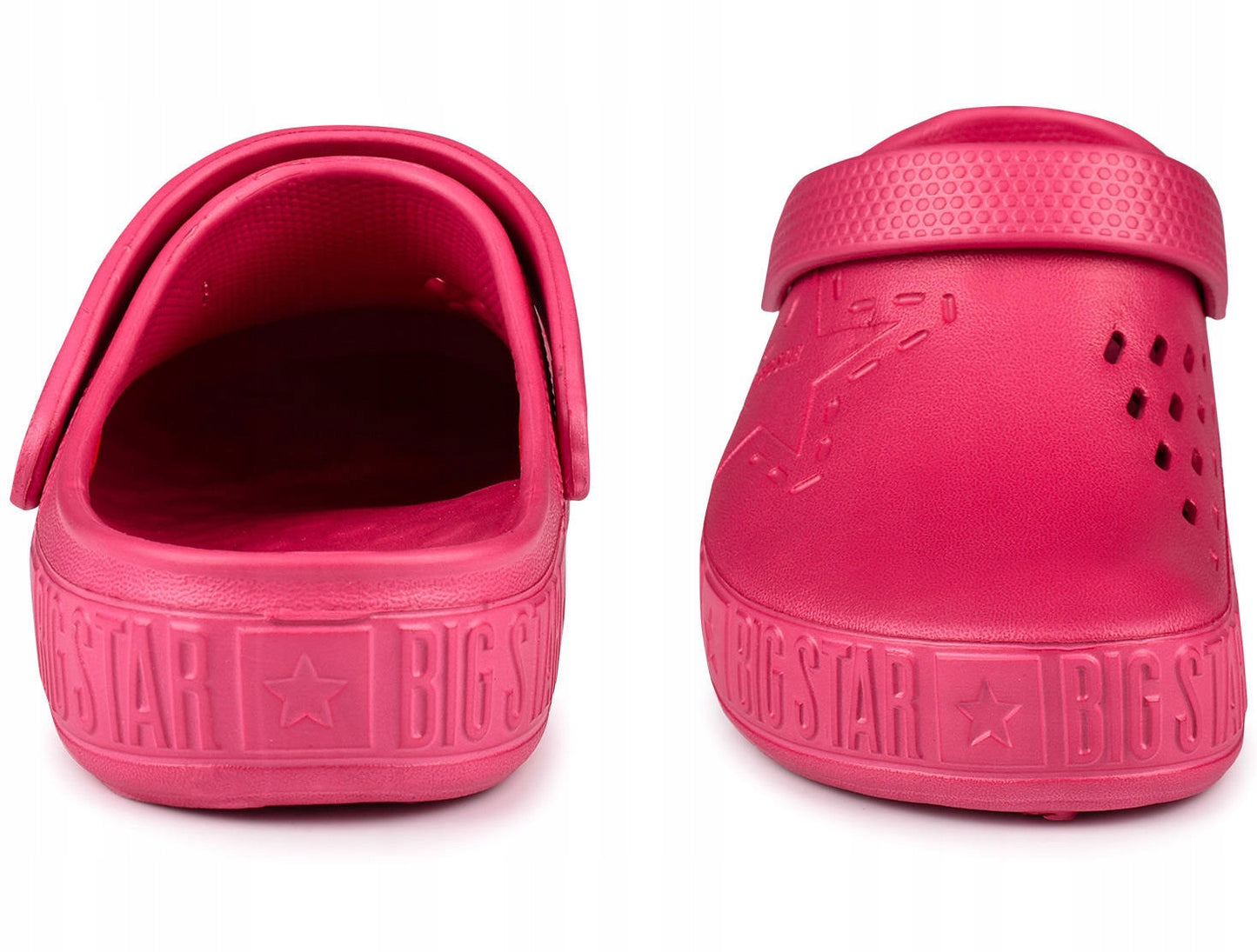 Lengvi moteriški "BIG STAR" šlepetės-klumpės, sodo, paplūdimio, putplasčio, fuksijų spalvos, 38 dydis