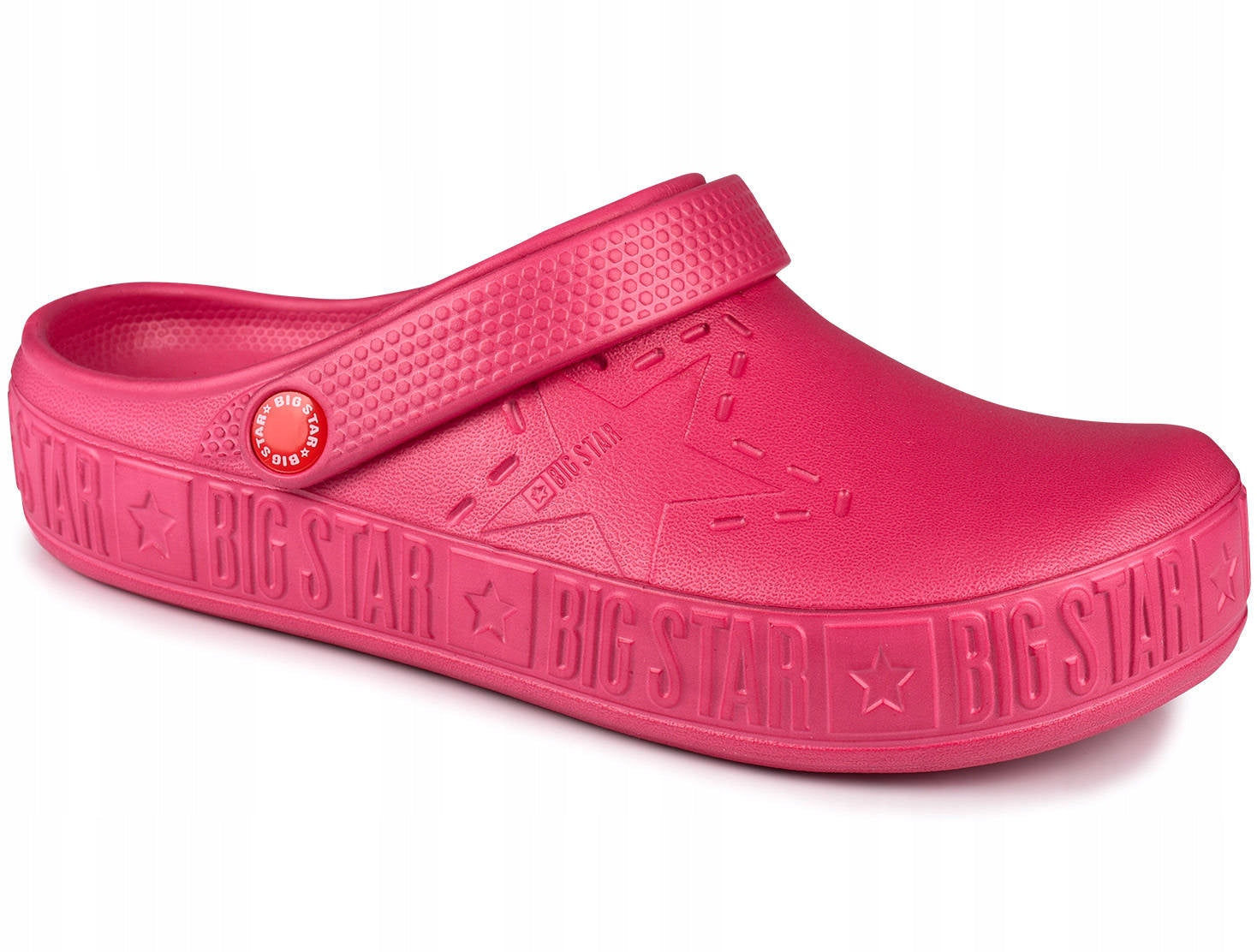 Lengvi moteriški "BIG STAR" šlepetės-klumpės, sodo, paplūdimio, putplasčio, fuksijų spalvos, 38 dydis