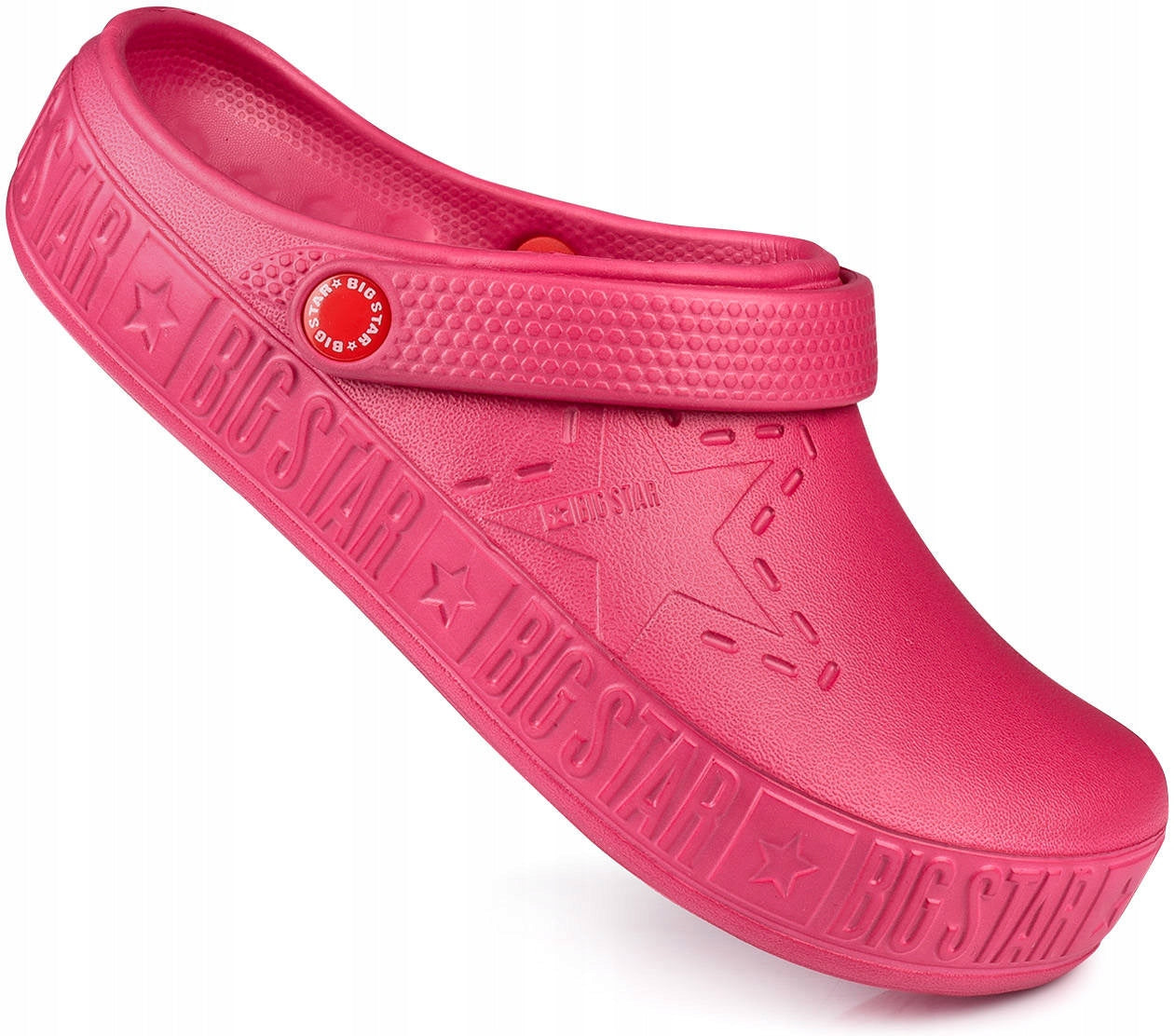 Lengvi moteriški "BIG STAR" šlepetės-klumpės, sodo, paplūdimio, putplasčio, fuksijų spalvos, 38 dydis