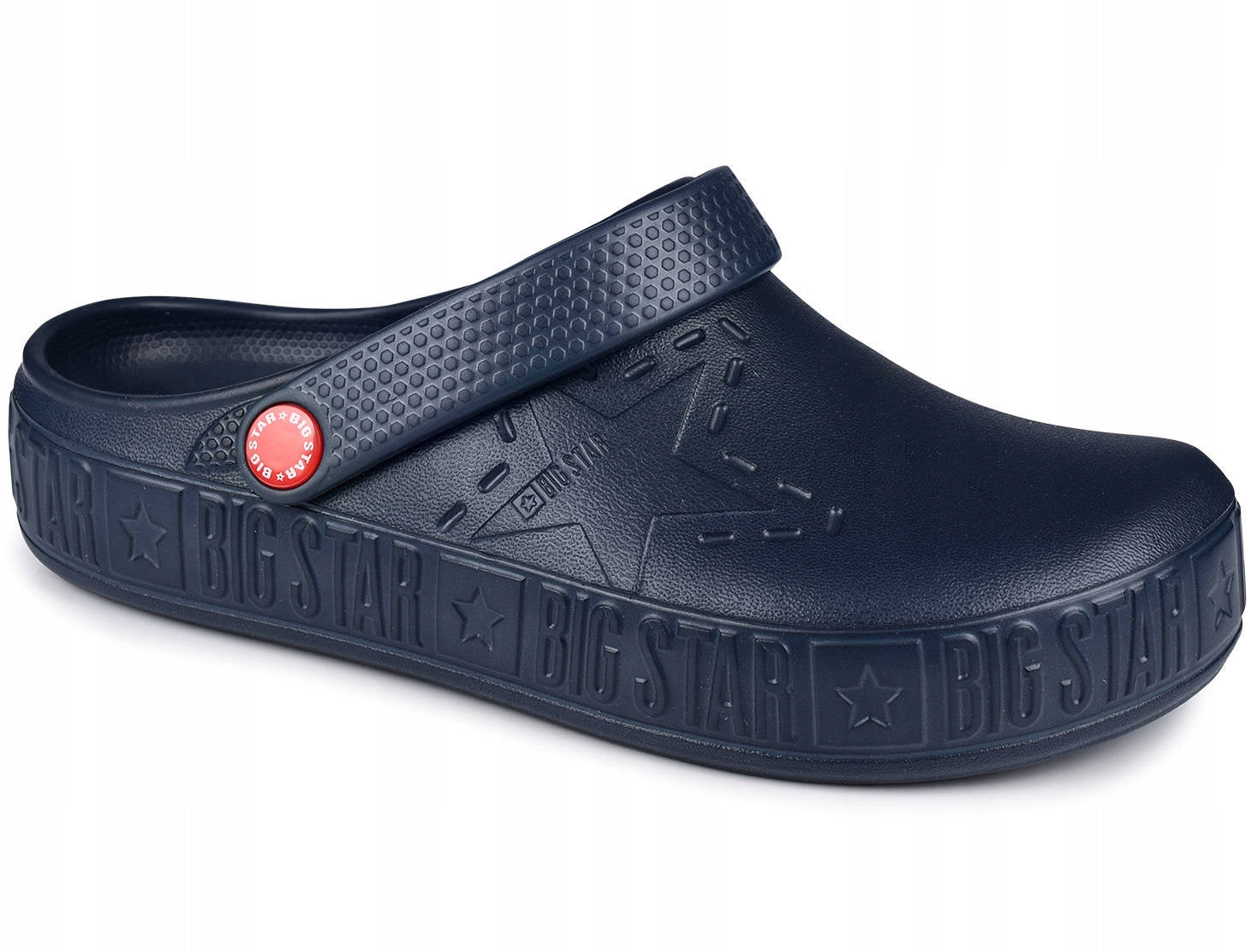 Lengvos moteriškos basutės, šlepetės BIG STAR sodui, paplūdimiui, putplasčio, tamsiai mėlynos, 39