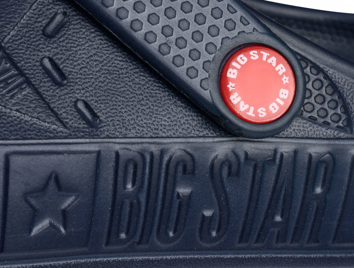 Lengvos moteriškos basutės, šlepetės BIG STAR sodui, paplūdimiui, putplasčio, tamsiai mėlynos, 39