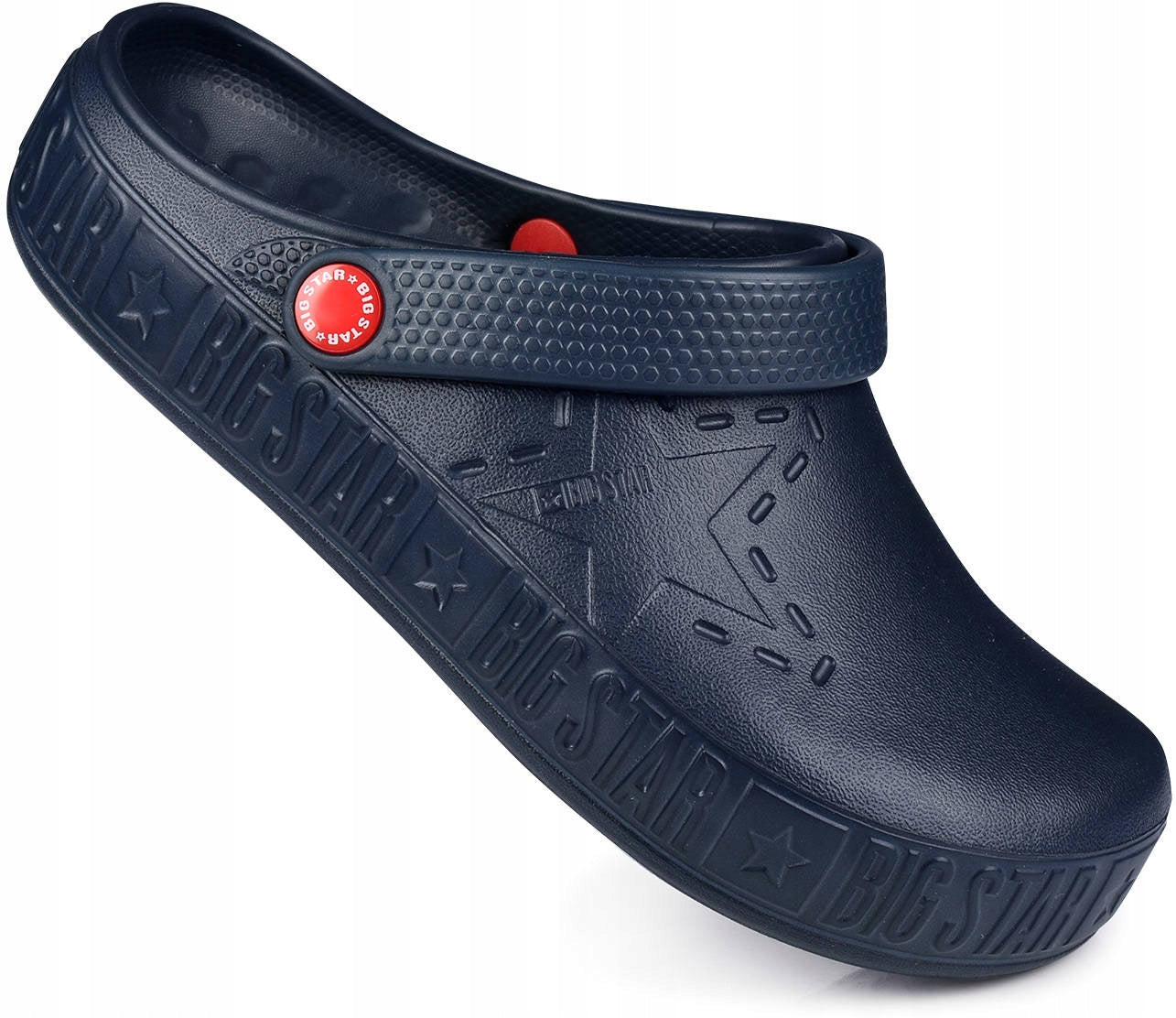 Lengvos moteriškos basutės, šlepetės BIG STAR sodui, paplūdimiui, putplasčio, tamsiai mėlynos, 39