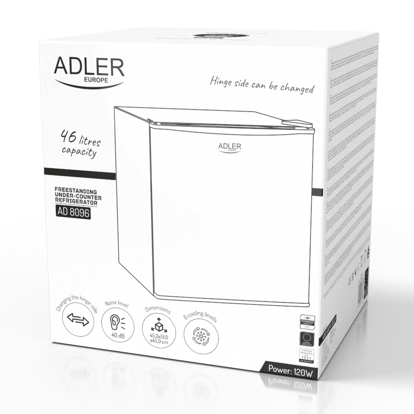 Stalinis šaldytuvas, mažas šaldytuvas 45L 49cm, viešbučiui, biurui, sodui