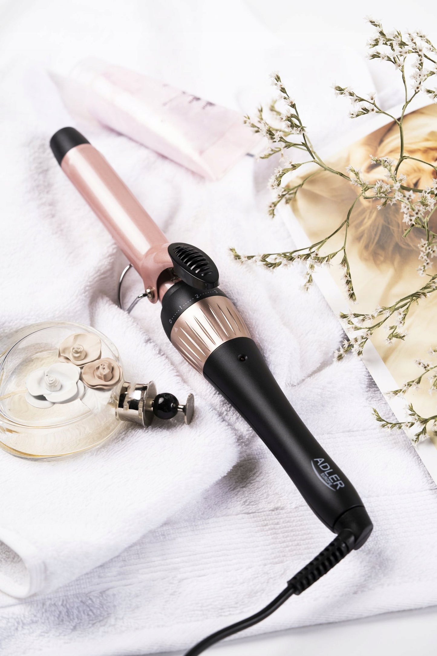 Keraminis plaukų garbintuvas 25mm su tradiciniu temperatūros reguliavimu 200°C