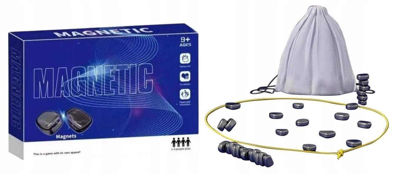 MAGNETINIAI AKMENĖLIAI 60 vnt. STRATEGINIS ŠVIETIMO ŠACHMATŲ ŽAIDIMAS RINKINYS