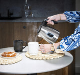 Mažas metalinis elektrinis virdulys 1L 1630W LED pašvietimas kalcio filtras