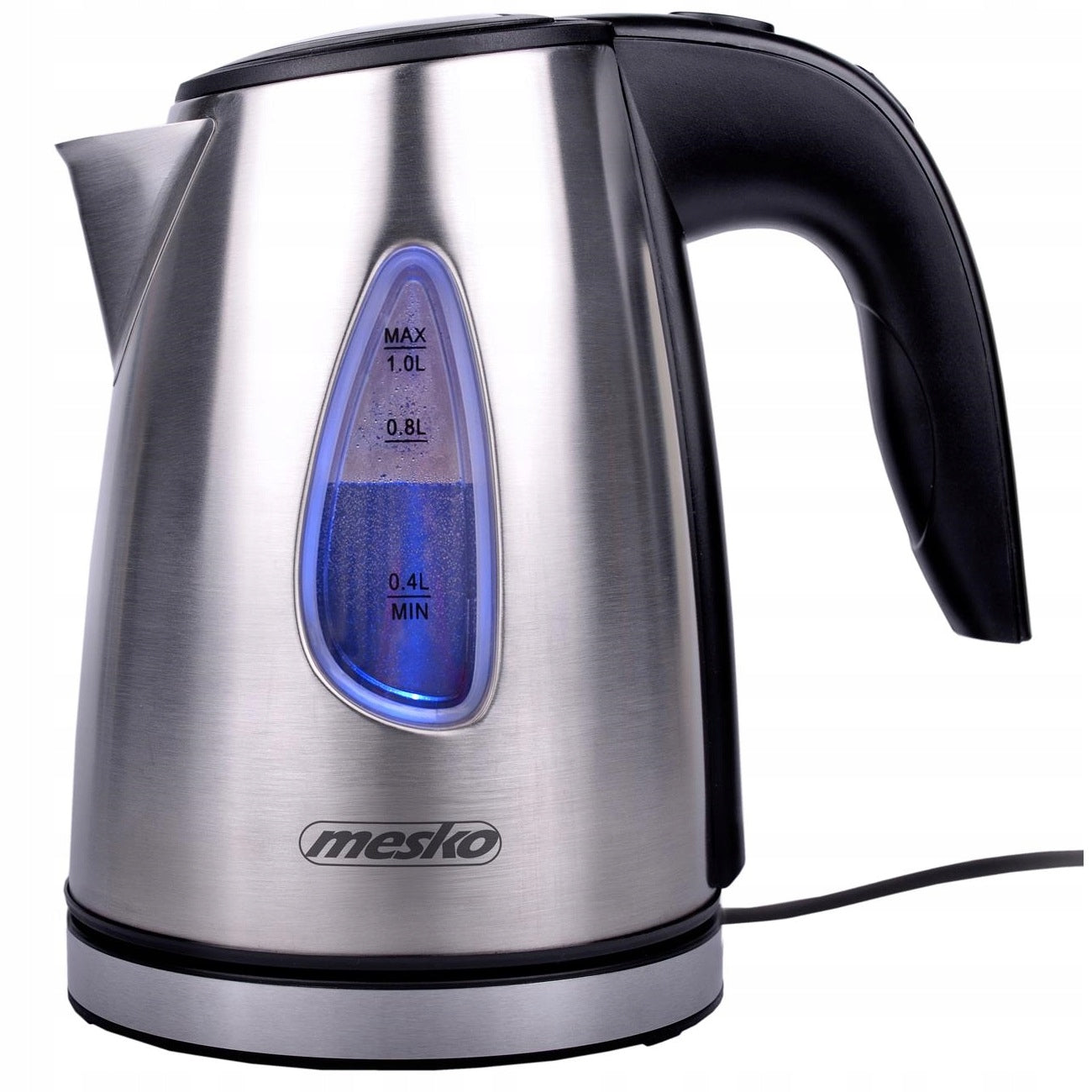 Mažas metalinis elektrinis virdulys 1L 1630W LED pašvietimas kalcio filtras