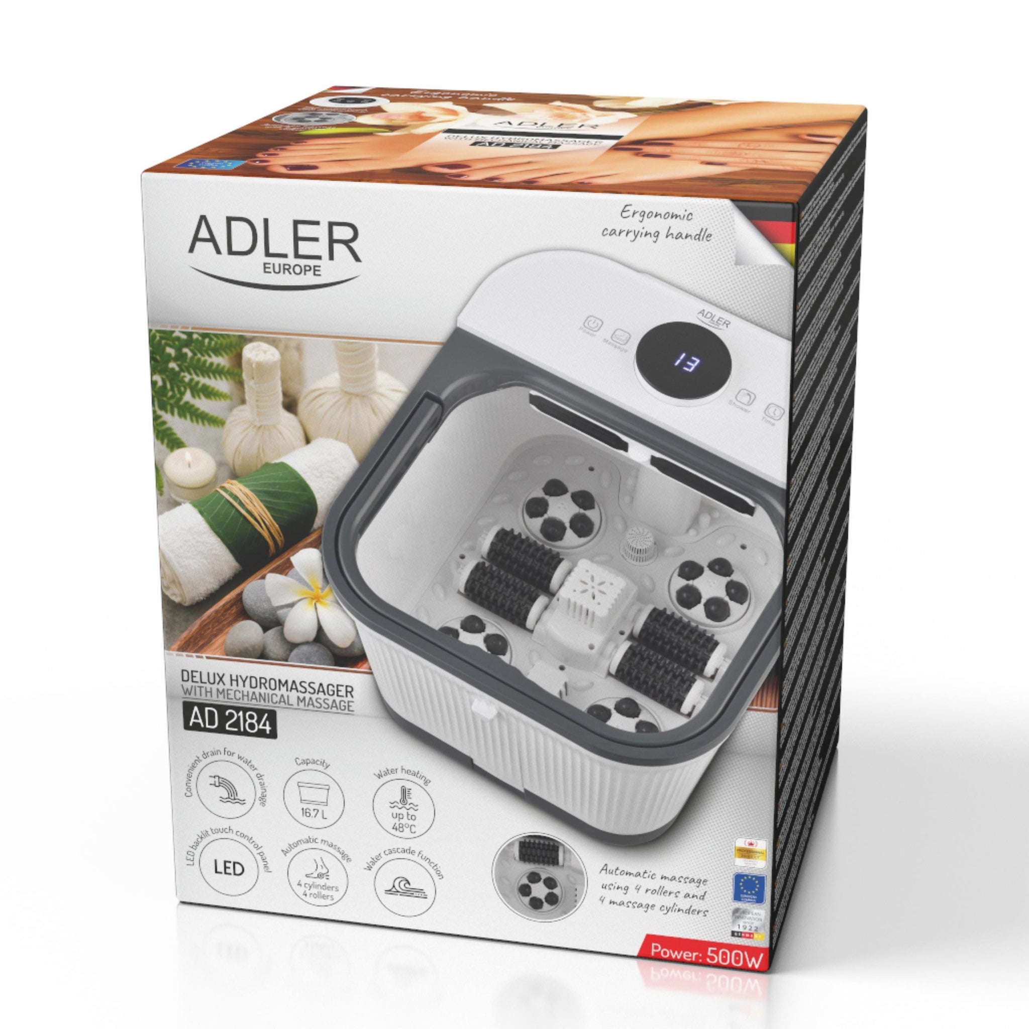 Vandens pėdų masažuoklis Hidromasažuoklis Šildymas Laikmatis Masažuojantys voleliai