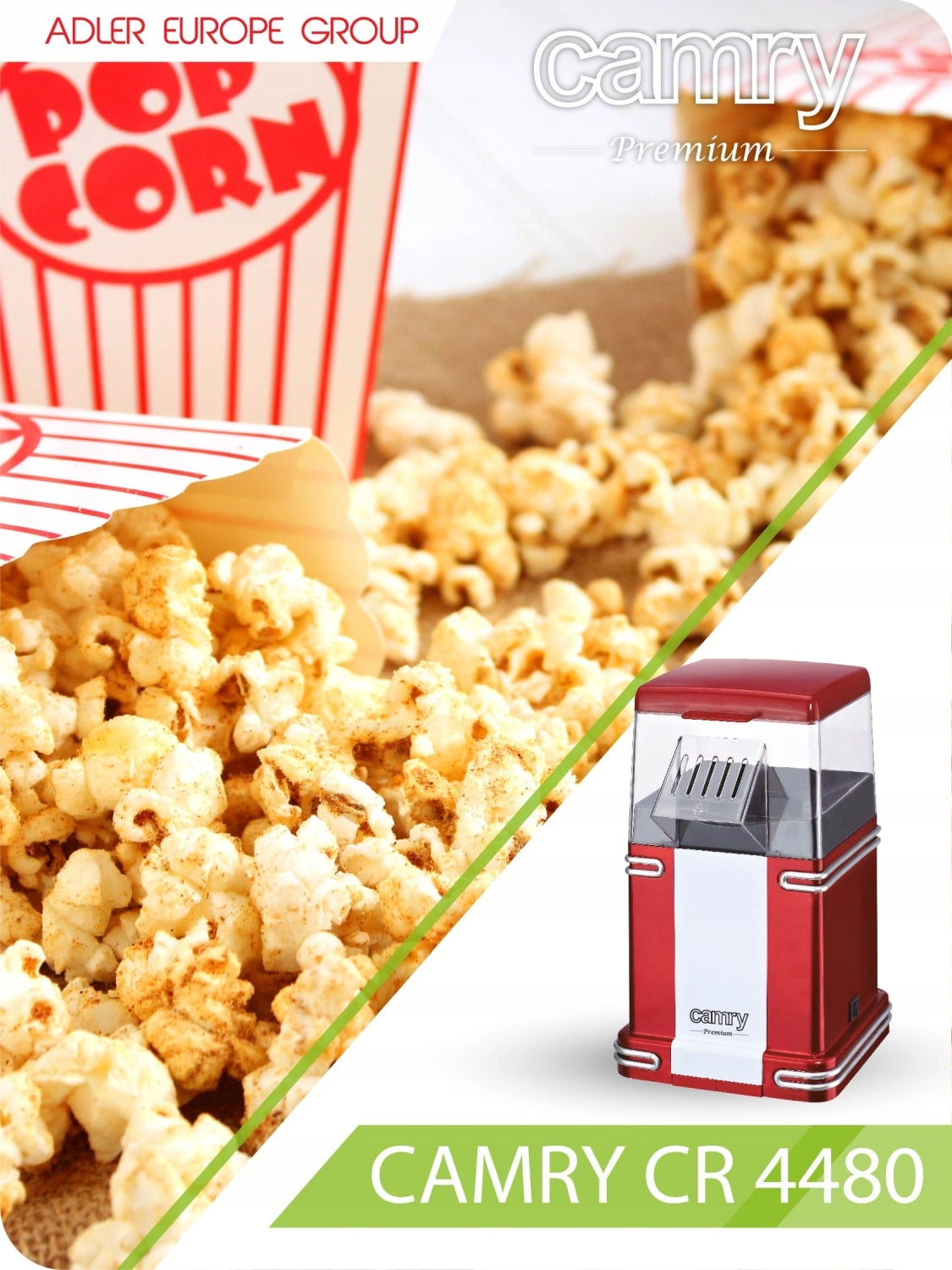Popcornų aparatas namams be riebalų 1200W Camry