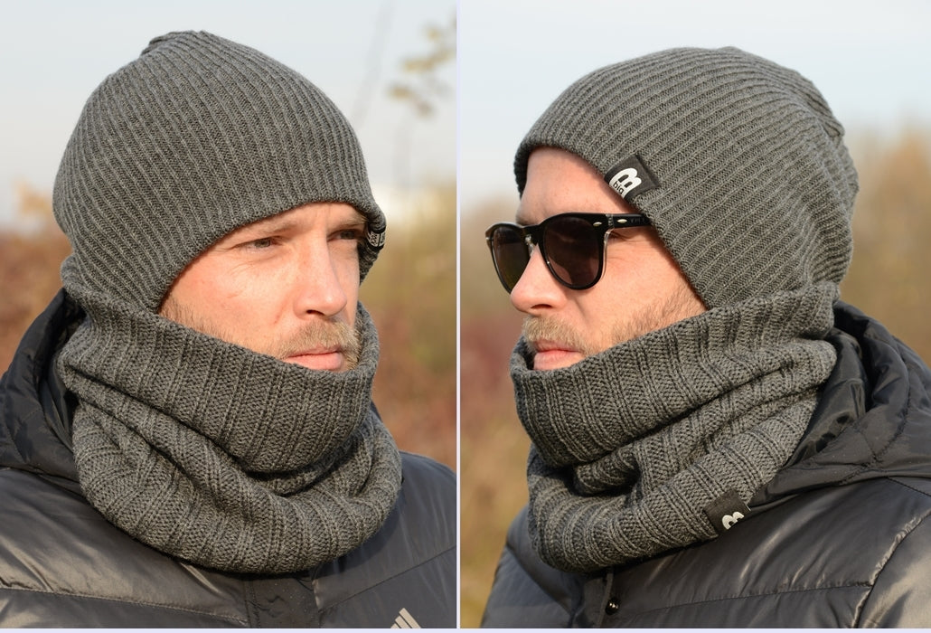 VYRIŠKA ŽIEMINĖ BEISBOLINĖ KEPURĖ + VAMZDELIS ŠALIKAS komplektas rudeniui ir žiemai, SPALVŲ K5