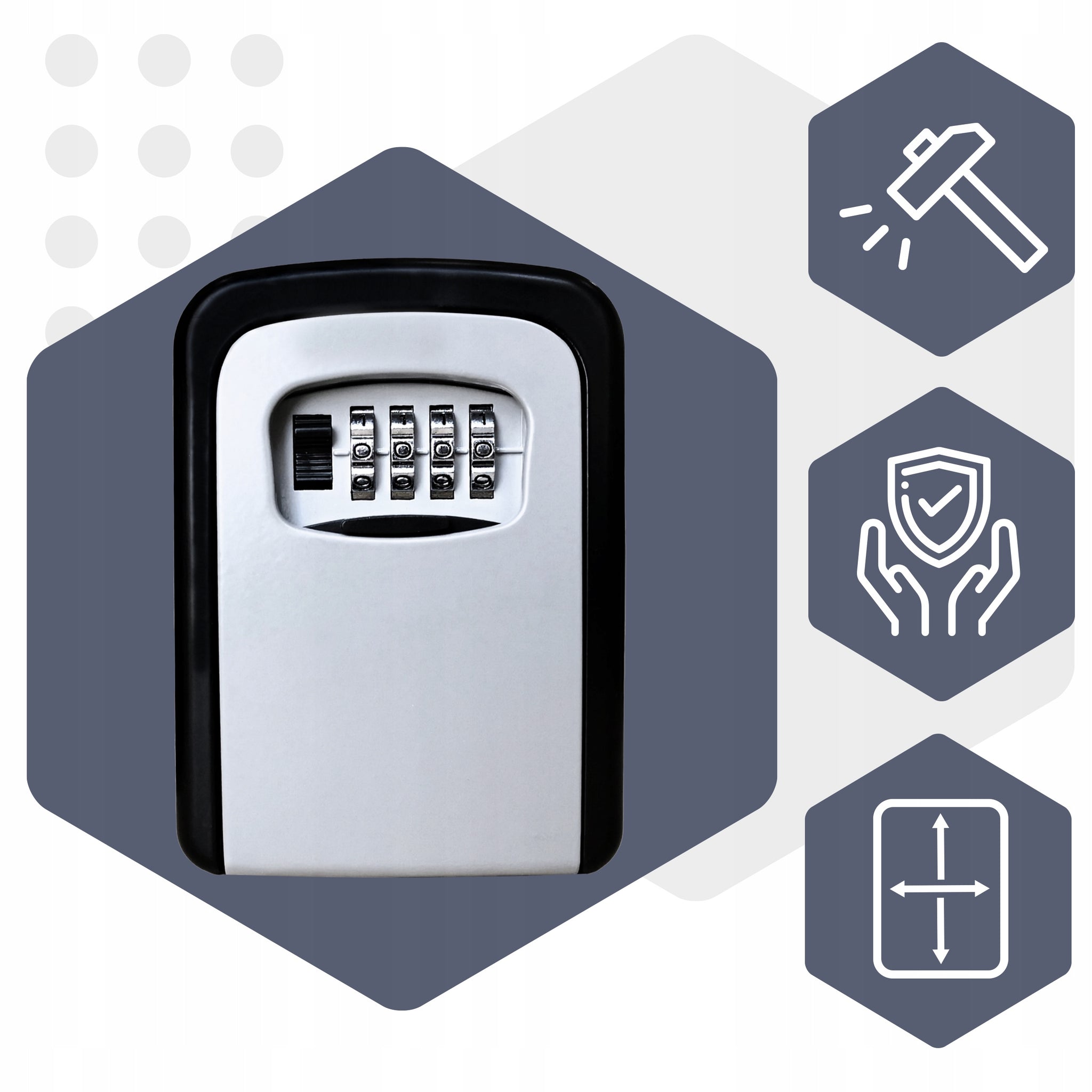 METALINĖ seifo dėžutė spyna MOKSLAI tvirtas seifas su kodu