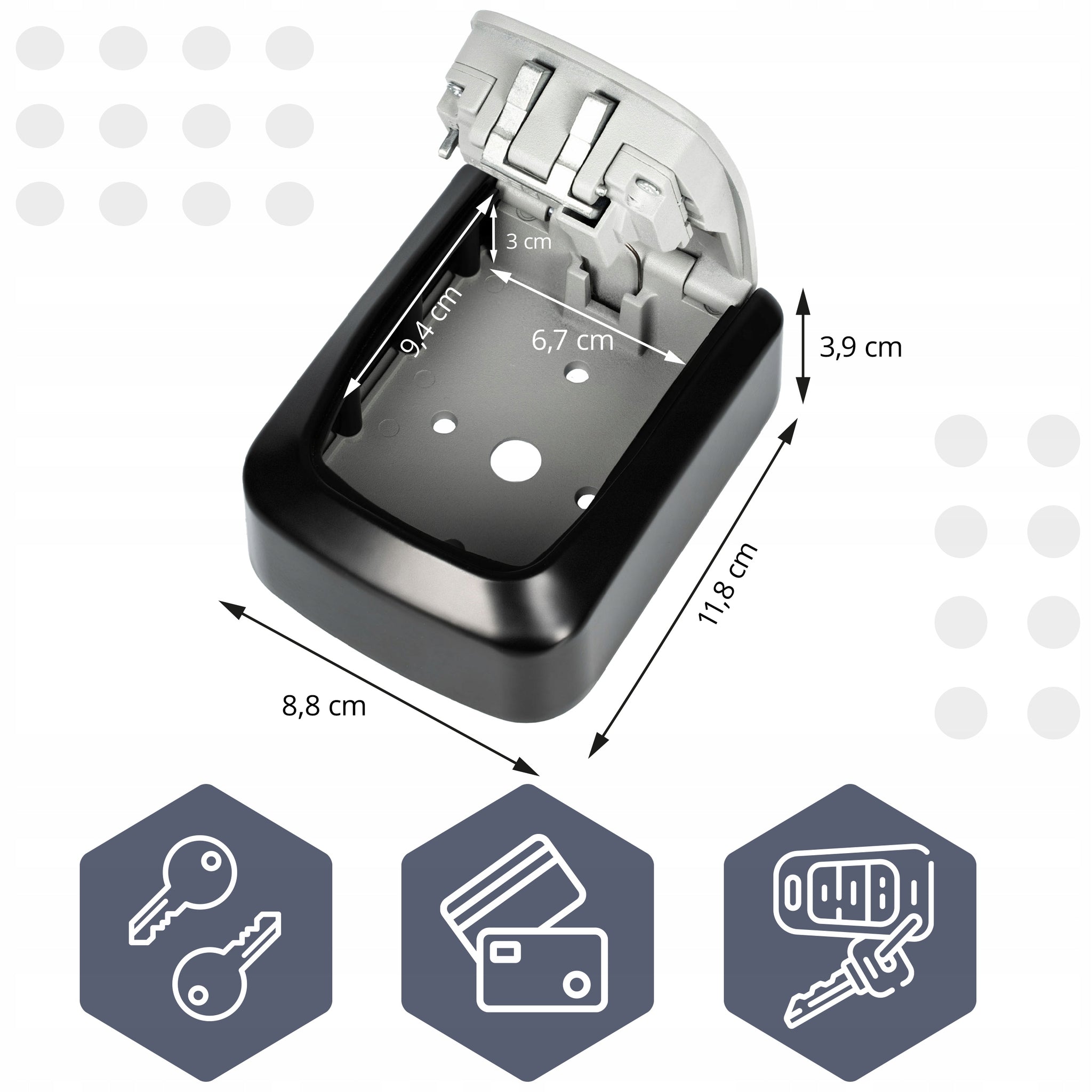 METALINĖ seifo dėžutė spyna MOKSLAI tvirtas seifas su kodu