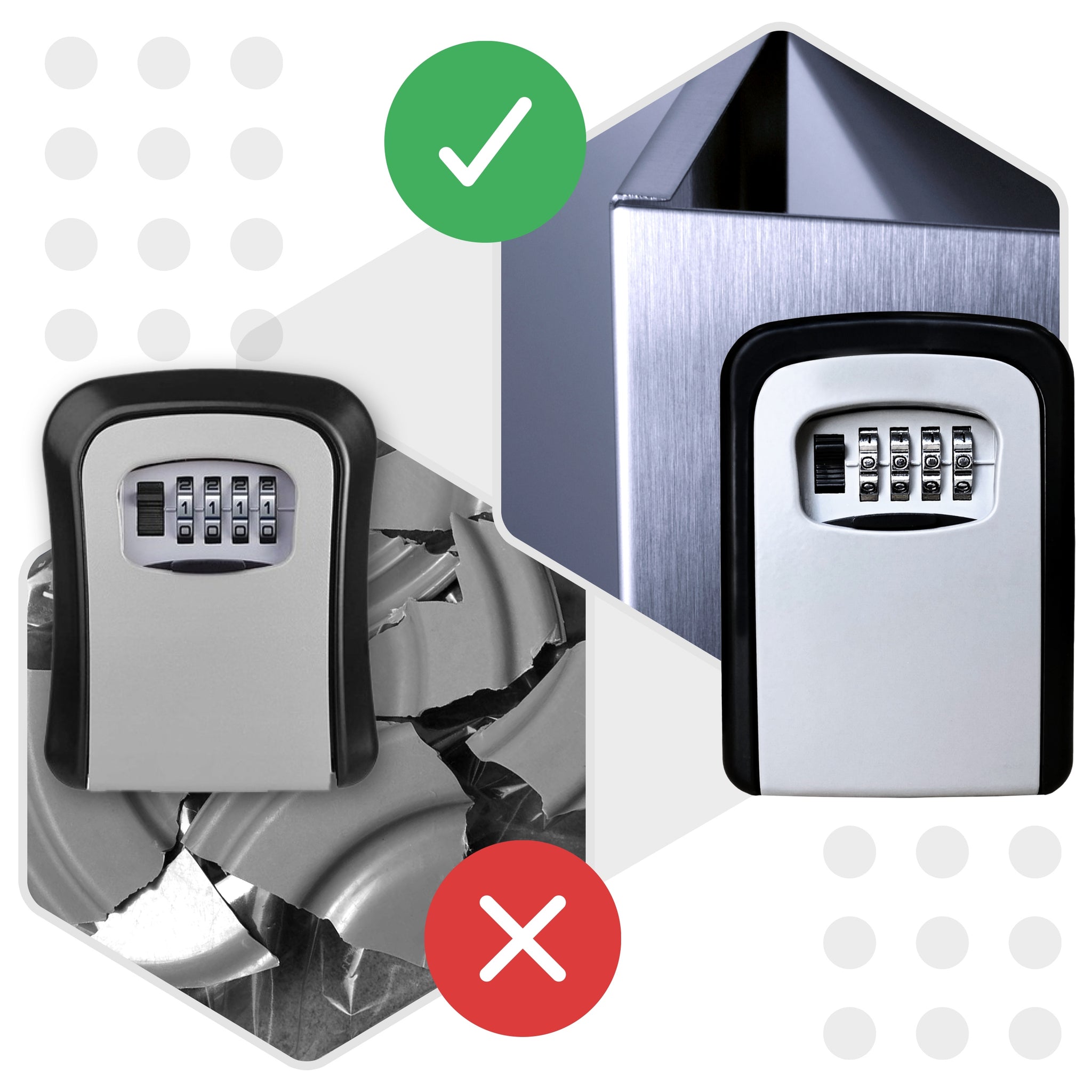 METALINĖ seifo dėžutė spyna MOKSLAI tvirtas seifas su kodu