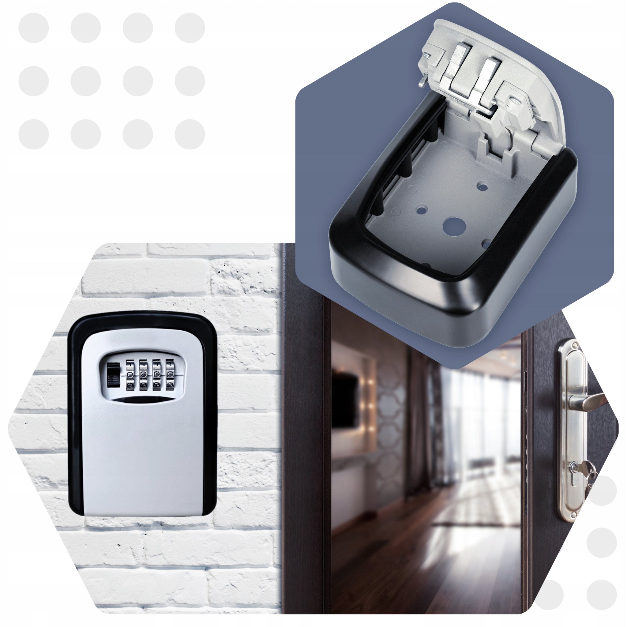 METALINĖ seifo dėžutė spyna MOKSLAI tvirtas seifas su kodu