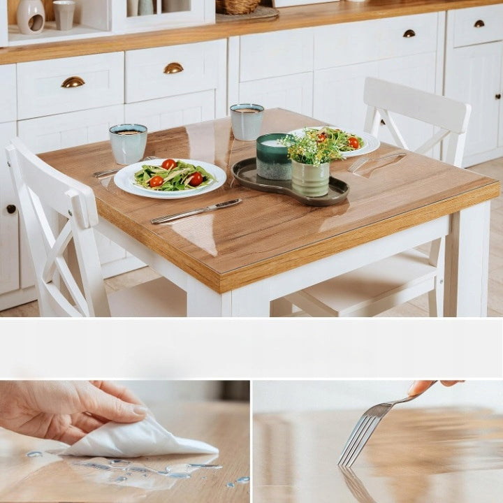 MINKŠTAS STIKLAS apsauginė VRT danga STALVIRŠIUI STALUI RAŠOMASIS STALAS KOMODA 2mm 80x120