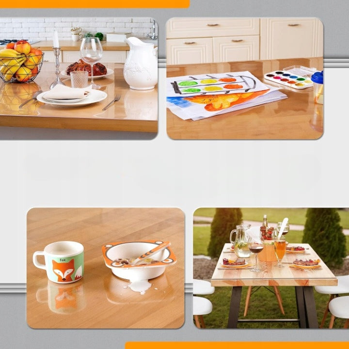 VIETA minkštas stiklo apsauginis kilimėlis STALUI, STALVIRŠIUI, RAŠOMAJAM STALUI, KOMODAI, 2mm, 80x160