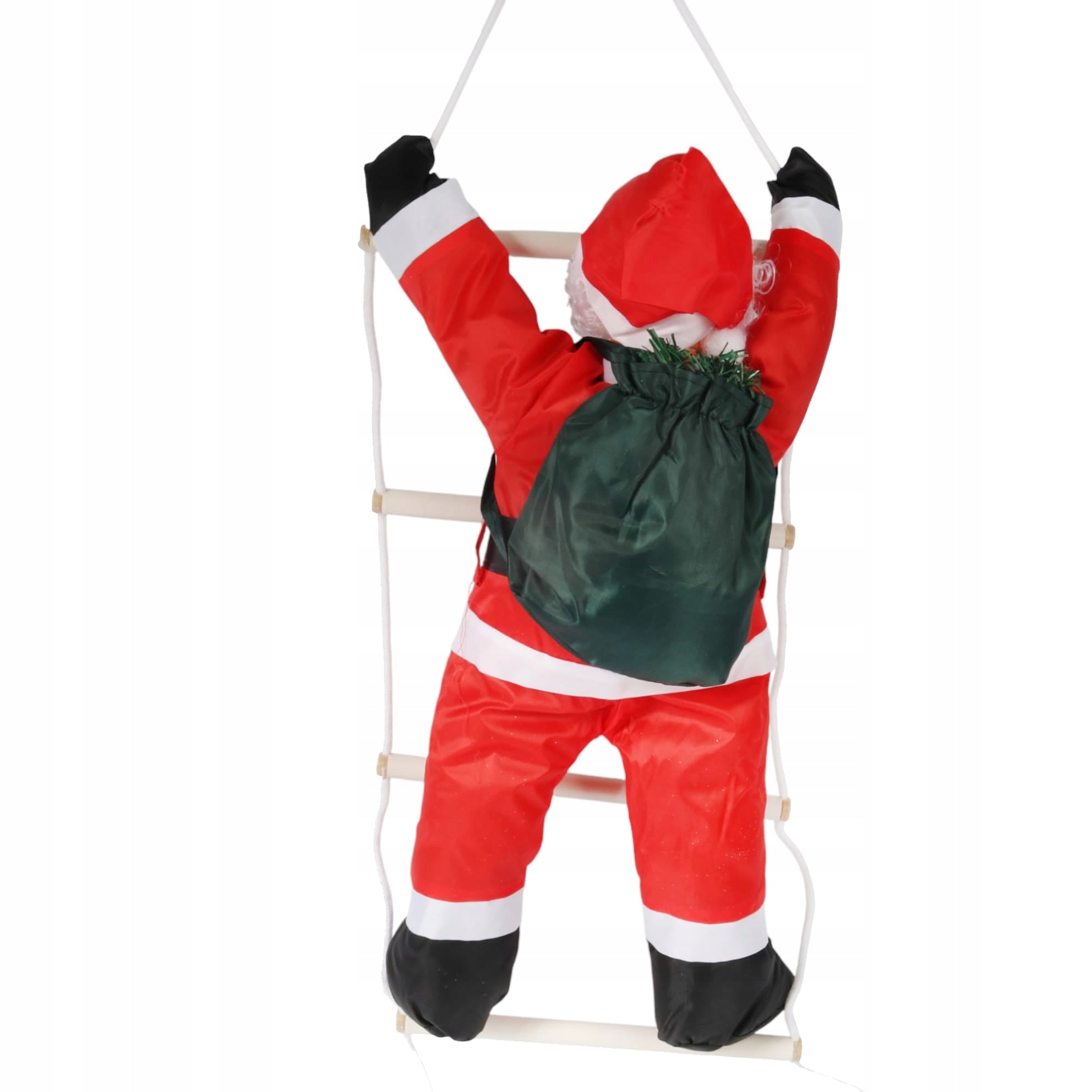 Kalėdų senelis ant kopėčių, lipantis, 60cm Kalėdinė dekoracija