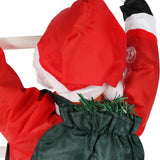 Kalėdų senelis ant kopėčių, lipantis, 60cm Kalėdinė dekoracija